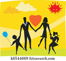 Family playing in park together Family playing in park together