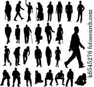 Lots of People Silhouettes Lots of People Silhouettes