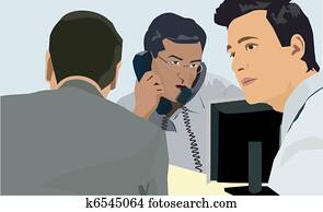 Man on phone in a business meeting