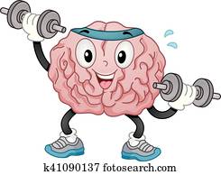 Mascot Brain Dumbbell Mascot Brain Dumbbell