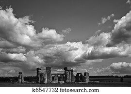 stonehenge, um, megalithic, monumento, em, inglaterra, construído, ao redor, 3000BC