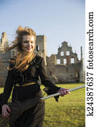 Witch with pale skin seen in mood