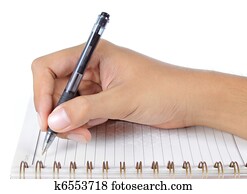 hand writing on a notebook hand writing on a notebook