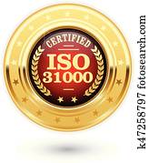 iso, 31000, certificado, medalha, -, risco, gerência