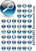 web, icons,, tasten, satz web, icons,, tasten, satz
