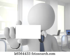 Businessman with a business card Businessman with a business card