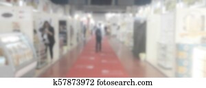 Defocused background of a trade show Defocused background of a trade show