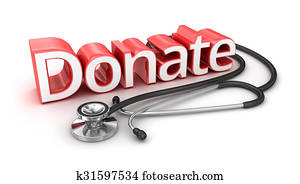 Donate text, 3d medicine Concept Donate text, 3d medicine Concept