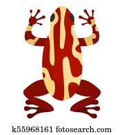 Frog icon, cartoon style Frog icon, cartoon style