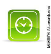 Green clock Icon Green clock Icon