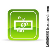 Green Save Money Icon Green Save Money Icon
