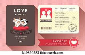 Passport Wedding Invitation Passport Wedding Invitation