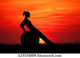 Pilates at sunset Pilates at sunset