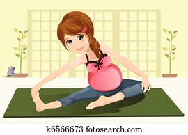 Pregnant woman doing yoga Pregnant woman doing yoga