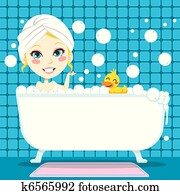 stilla, luftbubbla bada