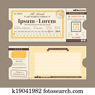 Vector Train Ticket Wedding Invitation Design Template Vector Train Ticket Wedding Invitation Design Template
