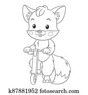 לצבוע, עמוד, עם, שועל