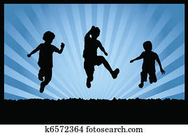 enfants, sauter