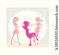 girl in a beauty salon girl in a beauty salon