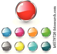 Glossy blank web buttons Glossy blank web buttons