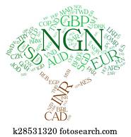 Ngn Currency Shows Nigerian Nairas And Banknotes