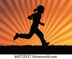 petite fille, courant