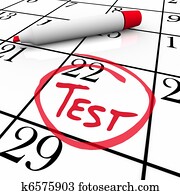 prueba, día, dar la vuelta, en, calendario, -, nervioso, para, examen