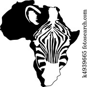 zebra, אפריקה, צללית