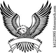 águia, com, emblema