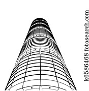 abstrakt, wolkenkratzer, konstruktionen