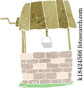 cartoon wishing well