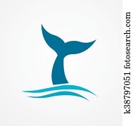 cauda baleia, ícone