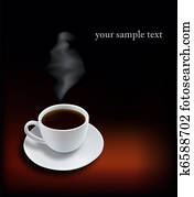 Coffee cup on black background. Coffee cup on black background.