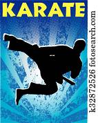 martial arts karate jump poster martial arts karate jump poster