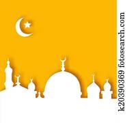 איסלמי, אדריכלות, background,, ramadan, kareem