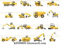 וקטור, תחבורה, icon., טרקטור