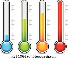 温度計 中に 暑い そして 寒い 温度 クリップアート 切り張り イラスト 絵画 集 K Fotosearch