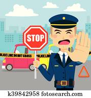 Car Accident Policeman Car Accident Policeman