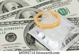 Condom with money