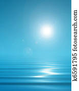 Magical blue background sky and peaceful water Magical blue background sky and peaceful water