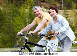 People on bicycles People on bicycles