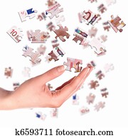 picture of puzzle for a banknote