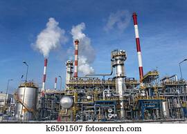 refinaria óleo, planta
