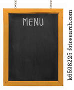 תפריט של מסעדה, עלה, ב, לוח