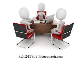 3d man, business meeting, job interview