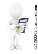 3d white people accountant 3d white people accountant