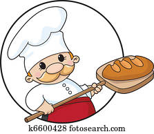 baker with bread circle baker with bread circle