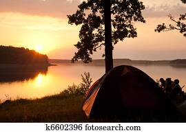 Camping by the lake Camping by the lake