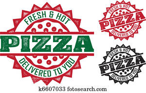 entrega pizza, selo