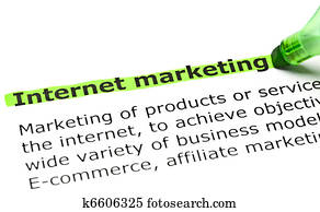 'Internet marketing' highlighted in green 'Internet marketing' highlighted in green